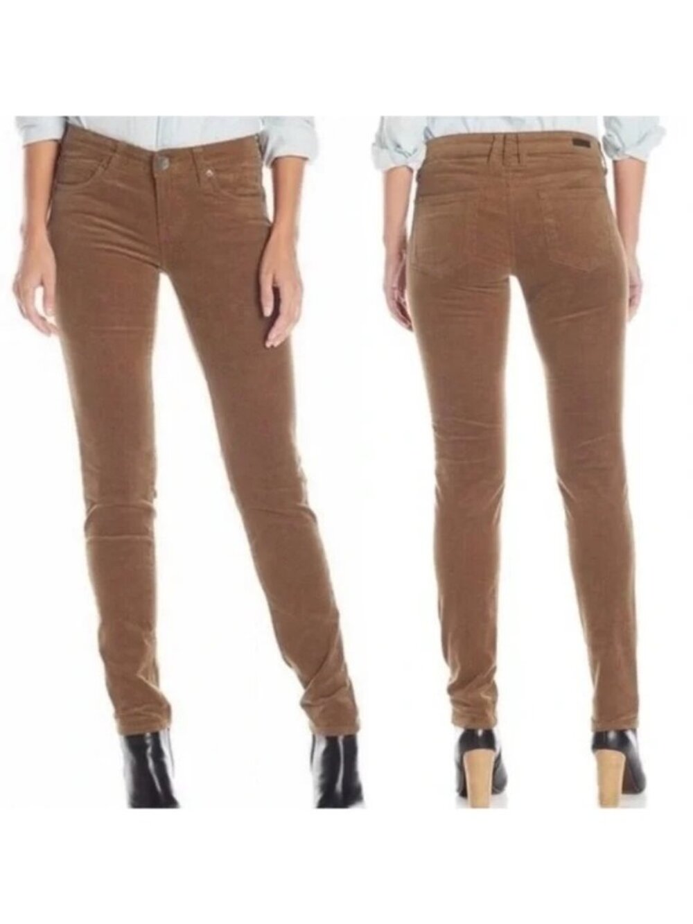 KUT from the Kloth Mia Toothpick Skinny Corduroy Jeans Brown Size 4